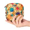 Sanitary Napkin Storage Bag,Period Bag,Crabs and Leaf Dots,Sanitary Bags for Feminine Products view 4