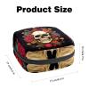 Period Bag,Sanitary Napkin Storage Bag,Floral Suagr Skull,Tampon Bag for Purse view 2