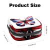 YTYVAGT Sanitary Napkin Storage Bag,Period Bag,Pad Bag,British Flag Butterfly Flying,Period Pouch view 2
