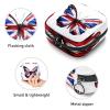 YTYVAGT Sanitary Napkin Storage Bag,Period Bag,Pad Bag,British Flag Butterfly Flying,Period Pouch view 3