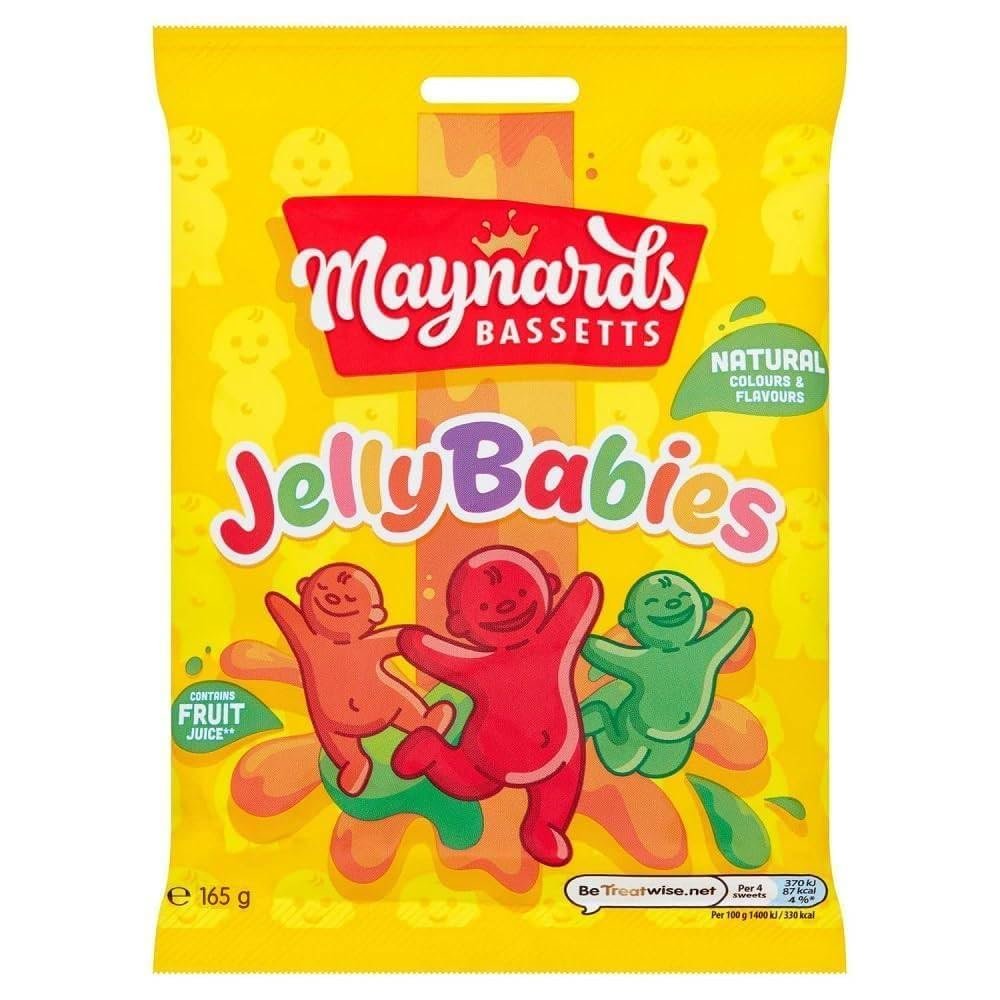 Bassett's Maynards Bassetts Jelly Babies Sweets Bag 165g (Pack of 4)
