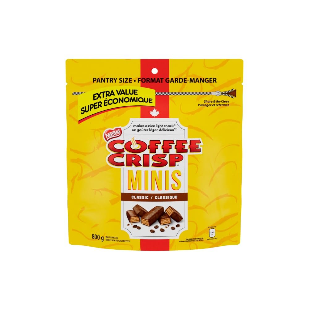 Coffee Crisp Classic Minis, Extra Value, 800g/1.75 lb. Bag