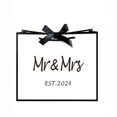 ANFENG Mr&Mrs 2024 Birthday Keepsake Gift Vintage Bag Medium for Women Mom Anniversary Novelty Party Paper Bags Shopping Idea Fifty(Medium Size)