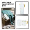 Beaupretty Mouthwash Cup Storage Box Compact Travel Toothbrush Holder Case Sealed Design view 3