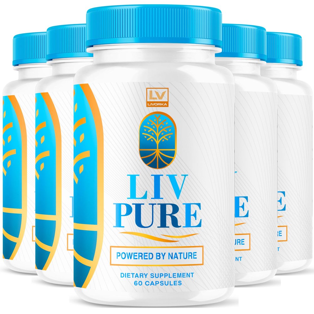 (5 Pack) Liv Pure, Liv Pure Reviews, Liv Pure Pills, Livpure Capsules Liver, Now in Capsules, 300 Capsules for 150 Days.