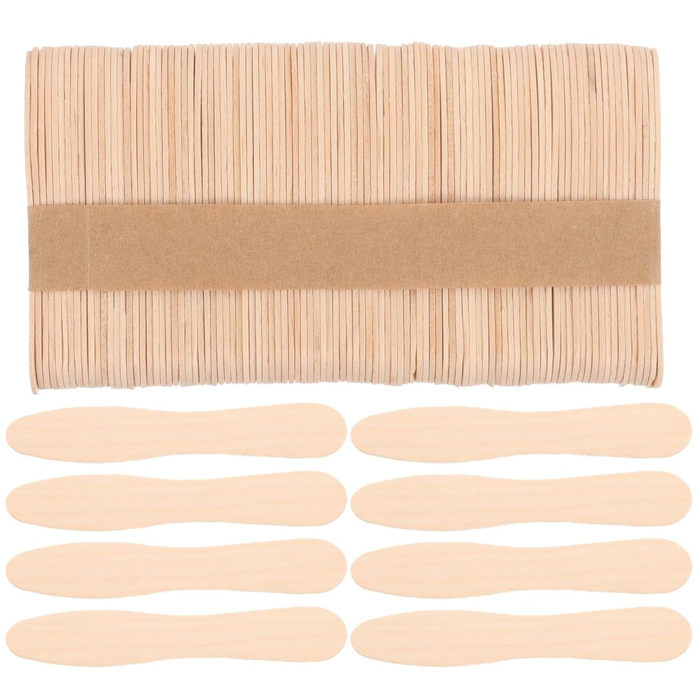 400 Pcs Wooden Spoons Wooden Dessert Spoons Wood Ice Cream Ice Cream Dessert Disposable Tasting Sampling Tasting for Crafts Sampling