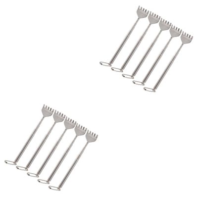Beaupretty 10pcs Portable Back Scratchers Stainless Steel Scratching Tool Keyring for Men to Relieve Itch and Discomfort