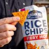 Lundberg Rice Chips, Fiery Hot, 5.5oz, Gluten-Free, Kosher, Non-GMO Verified, Whole Grain Brown Rice view 3