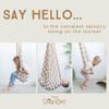 Bouncee Sensory Swing I 55"x60" Indoor or Outdoor Hammock I Special Needs I Autism Sensory I Relaxing Calming Pod I Holds up to 200 Pounds I Tan view 2