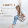 Bouncee Sensory Swing I 55"x60" Indoor or Outdoor Hammock I Special Needs I Autism Sensory I Relaxing Calming Pod I Holds up to 200 Pounds I Tan view 4