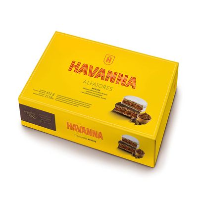 Havanna Mixed Chocolate and Italian Meringue Alfajores Dulce de Leche Filled Cookies Coated in Semi-Sweet Chocolate and Italian Meringue Authentic Argentinian Treats, Box of 12