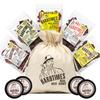 Hardtimes Beef Jerky - Variety, Specialty Gift Bag - Great Gift for Father's Day, Holiday, & Birthday - 5 Pack of 2.25 oz Bags Original, Black Pepper, Hot, Teriyaki, & Sweet Heat - 4 Jerky Chews view 1
