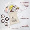 Hardtimes Beef Jerky - Variety, Specialty Gift Bag - Great Gift for Father's Day, Holiday, & Birthday - 5 Pack of 2.25 oz Bags Original, Black Pepper, Hot, Teriyaki, & Sweet Heat - 4 Jerky Chews view 2