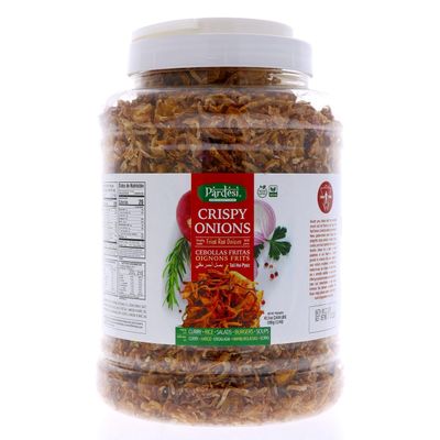 Crispy Fried Onion 42 OZ - Gluten Free Fried Onions Topping for Nachos, Burgers, Salads, and More! - Addictively Delicious Made with Real Red Onions - Authentic Fresh Fried Onion (2.645 LBS)