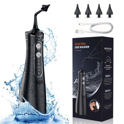 AVCMOTO Ear Wax Removal, Electric Ear Cleaner with 4 Cleaning Modes, Waterproof Type-C Rechargeable SaferEffective Ear Wax Removal kit, 4 Reusable Replacement Ear Tip for Adults & Kids
