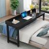 Overbed Table, Over Bed Table with Wheels, Rolling Bed Table, Large Bed Desk with Surrounding Baffle, Works as Bar Table, Dining Table or Laptop Bed Table view 1