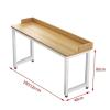 NineLife Basics Overbed Table,Over Bed Table with Wheels Adjustable Height,Rolling Bed Table,Large Bed Desk with Surrounding Baffle,Works As Bar Table, Dining Table Or Laptop Bed Table, Blue+white Frame view 2