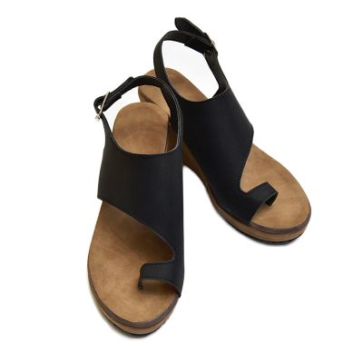 WCXTY Orthopedic Sandals for Women,Casual Breathable Plantar Fasciitis Slippers Women,Fashion Lightweight Foot Correction Flip Flops,for Hallux Valgus/Bunion (Color : Black, Size : 9)