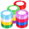 Tofficu 16rolls Polyester Ribbon for Wrapping Crafting and Decoration Multi-Purpose Bow Making and Bouquets for Weddings and Seasonal Projects view 1