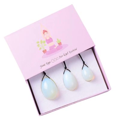 Rose Quartz Balls Yoni Egg Set Women Kegel Exercise Massage Ball Tightening Jade Eggs Massager Kegel Ball(Opalite ite)