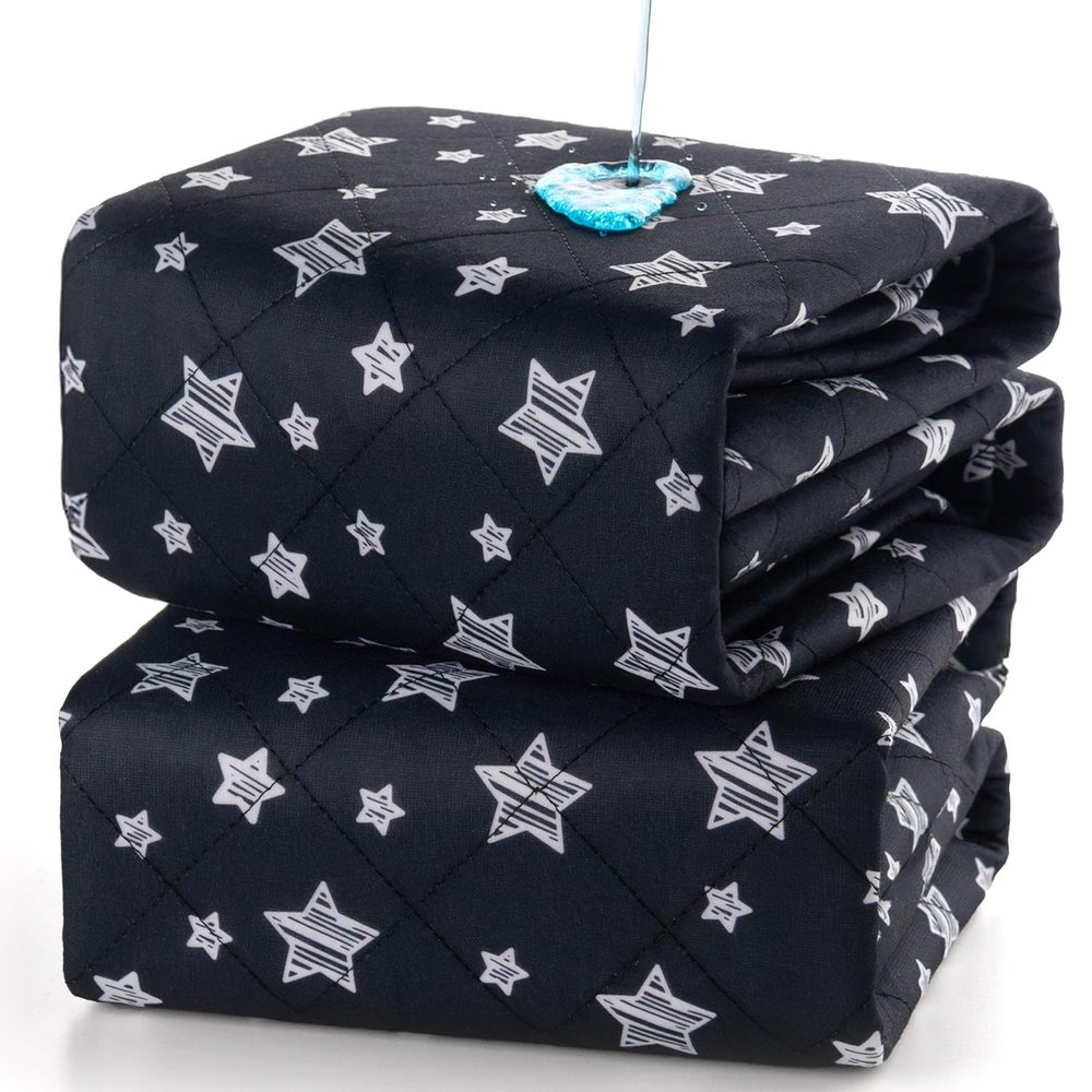 Waterproof Bed Pads Washable, Absorbent Chuck Pads Non Slip for Incontinence, Waterproof Mattress Protector for Seniors, Bedwetting Kids, Hospitals, Pets, 34"x36" 2 Pack