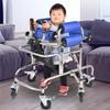 Lightweight Folding Adjustable Child Driving Medical Standing Frame Cerebral Palsy Child Walking aid Walker Hemiplegia Lower Limb Training Standing Frame with Wheel Walker 85-130CM Children view 2
