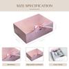 LADY&HOME 10 Pcs Gift Boxes with Lids, Bridesmaid Proposal Box with Ribbon,Paper Boxes for Wedding,Gift Packing,Birthday,Party,Christmas (Pink) view 2