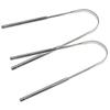 2pcs Fresher Breath Scraper Scraper for Adults Multifunctional Scraper Adults Cleaning Tools Oral Care Scrapers Oral Care Scraper, 12.8X7CM, Silver view 1