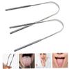 2pcs Fresher Breath Scraper Scraper for Adults Multifunctional Scraper Adults Cleaning Tools Oral Care Scrapers Oral Care Scraper, 12.8X7CM, Silver view 2