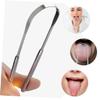 2pcs Fresher Breath Scraper Scraper for Adults Multifunctional Scraper Adults Cleaning Tools Oral Care Scrapers Oral Care Scraper, 12.8X7CM, Silver view 3