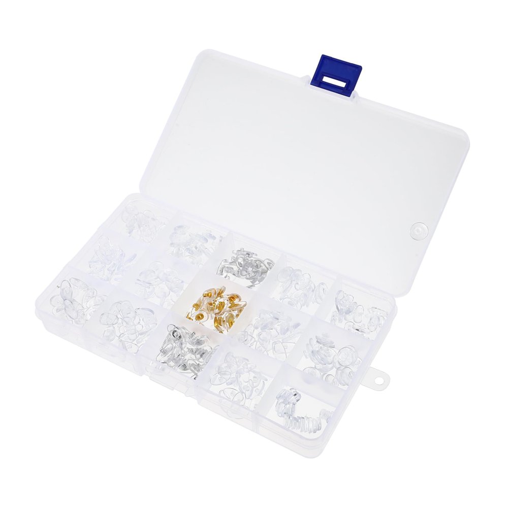 Beavorty 300pairs Glasses Nose Pads Comfortable PVC Material Easy Storage Box Thin Nose Protectors