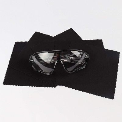 5Pcs Black Microfiber Glasses Wiping Cloth,Sunglasses Cleaning Cloth,Mobile Phone Screen Wipe Cloth,Reusable and Washable,Cleaning Cloth for Glasses,Camera Lens and Phones,Vision Care