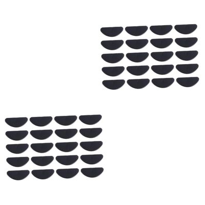 Beavorty 20pairs Non-Slip Nose Pads for Glasses Self-Adhesive Eyewear Accessories for Enhanced Comfort and Fit for Students and Commuters Black