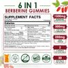 Berberine Gummies Supplement 1500mg, Natural GLP-1 Support + Ceylon Cinnamon, Chromium, Milk Thistle, Turmeric, AMPK Activator for Women & Men, Berberine HCl from Indian Barberry, Sugar Free, 2 Pack view 2