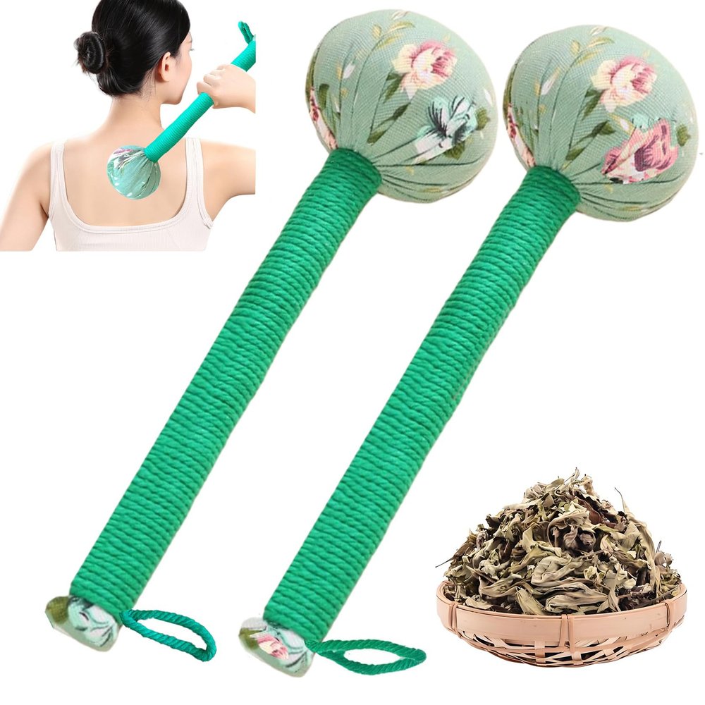 APSWUDR Traditional Moxa Stick Massager - Handheld Mugwort Massage Hammer for Pain Relief, Muscle Relaxation, Acupressure - Ergonomic Grip with US Design Patent