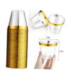 minkissy 2sets 9oz Plastic Drinking Cups Cups for Wedding Shot Glasses Shiny Rim 6pcs*2 view 4