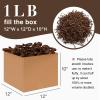 Corlcol 1LB Crinkle Cut Paper Shred Filler for Gift Box Bag and Basket On Holidays(Dark Brown) view 2