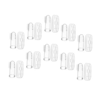 FOMIYES 10sets Silicone Finger Toothbrush Set for Boy Girl Oral Care Soft Food-Grade Silicone Dual-Sided Design for Cleaning Teeth and Gums for Teething Boy Girl Includes Storage Case