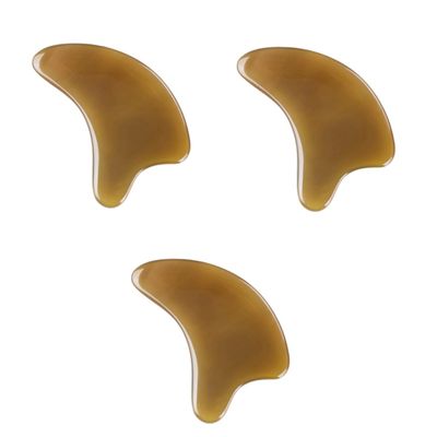 Beavorty 3pcs Ox Horn Scraping Board Gua Sha Facial Tools Face Neck Massager Beauty Tool for Wrinkles Relief