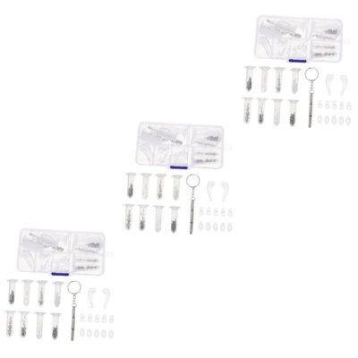 Beavorty 3sets Glasses Repair Kit Nose Pad Ear Grip Sunglasses Maintenance Tools Professional Eyeglass Screwdriver