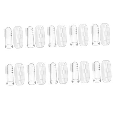 FOMIYES 20sets Finger Toothbrush Soft Silicone Oral Massagers for Teething Relief Safe for Boy Girl Includes Storage Cases for Boy Girl Oral Care