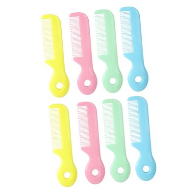 FRCOLOR 8pcs Born Essentials for Newborn Teasing Comb Scalp Massager Shower Hair Comb Round Teeth for Gentle Scalp Massage Material Boy Essentials