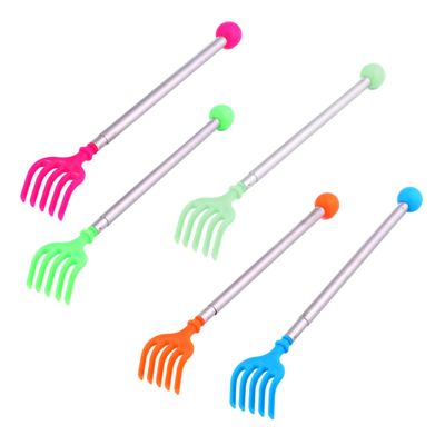 5pcs Retractable Back Scratcher Massage Function for Itch Relief Lightweight and Portable Itch-Relief Tool for Ages Suitable for Home Travel Random Color