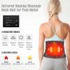 Oramuon Heated Back Brace with Massage, Rechargeable Heating Pad for Back Pain Relief, Adjustable Back Support Belt with Heat Therapy and Vibration Massager for Men and Women, L view 2