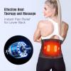 Oramuon Heated Back Brace with Massage, Rechargeable Heating Pad for Back Pain Relief, Adjustable Back Support Belt with Heat Therapy and Vibration Massager for Men and Women, L view 4