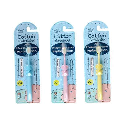 FOMIYES Manual Toothbrush for Boys and Girls Children Toothbrushes Cartoon Animals Bristles