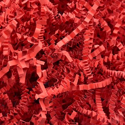 Corlcol 1LB Crinkle Cut Paper Shred Filler for Gift Box Bag and Basket On Holidays(Red)