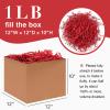 Corlcol 1LB Crinkle Cut Paper Shred Filler for Gift Box Bag and Basket On Holidays(Red) view 2