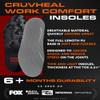 2 Packs of Work Comfort Orthotic Insoles - Anti Fatigue Shoe Insert Men Women - Low Arch Support - Shock Absorption - Foot Pain Relief - Work Boot Insoles (XXL, Black) view 4