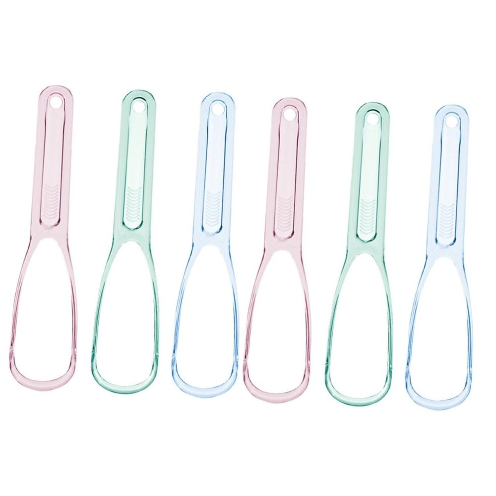 FRCOLOR 6pcs Tongue Scraper Gentle for Men and Women Oral Tools Safe Design Lightweight and Compact for Travel